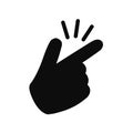 ItÃ¢â¬â¢s simple - finger snap icon in flat style. Easy icon. Finger snapping click flick hand gesture - for stock Royalty Free Stock Photo